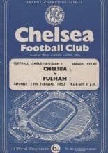 Chelsea v Fulham 13-Feb-1960