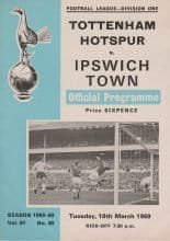 Tottenham Hotspur v Ipswich Town  18-Mar-1969