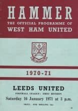 West Ham United v Leeds United 16-Jan-1971