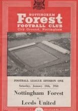 Nottingham Forest v Leeds United 18-Jan-1958