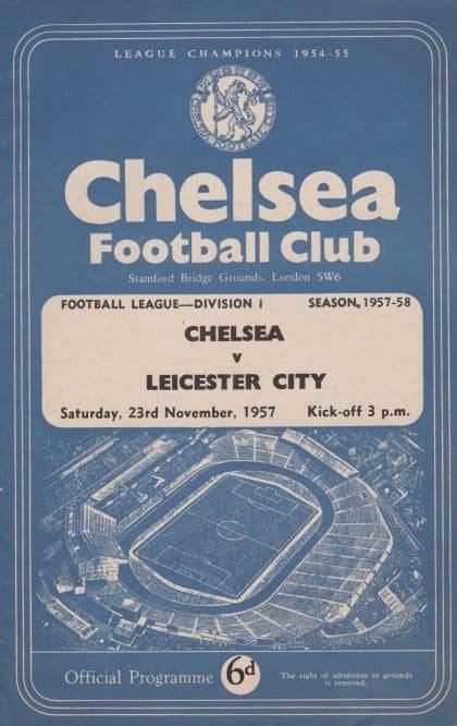 Chelsea v Leicester City 23-Nov-1957