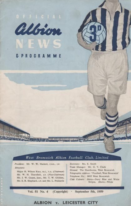 West Bromwich Albion v Leicester City 05-Sep-1959