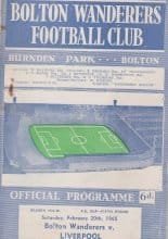 Bolton Wanderers v Liverpool 20-Feb-1965
