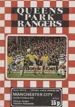 Queens Park Rangers v Manchester City  27-Mar-1976