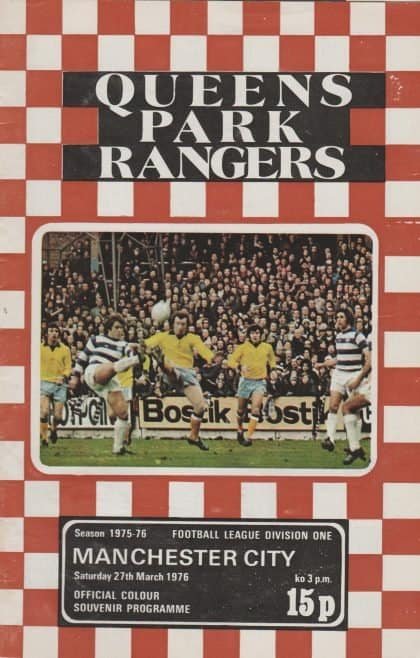 Queens Park Rangers v Manchester City  27-Mar-1976