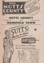 Notts County v Mansfield Town 27-Sep-1958