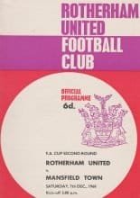 Rotherham United v Mansfield Town  07-Dec-1968