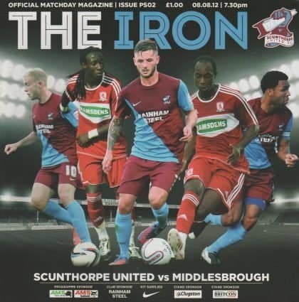 Scunthorpe United v Middlesbrough   08-Aug-2012
