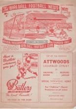 Walsall v Millwall 10-Mar-1956