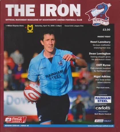 Scunthorpe United v Milton Keynes Dons  18-Apr-2009