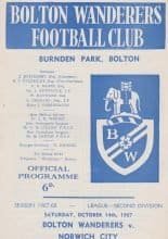 Bolton Wanderers v Norwich City 14-Oct-1967