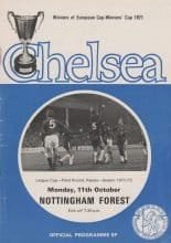 Chelsea v Nottingham Forest 11-Oct-1971
