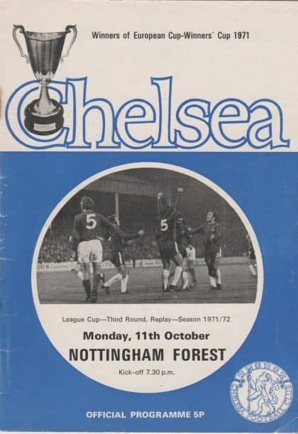 Chelsea v Nottingham Forest 11-Oct-1971