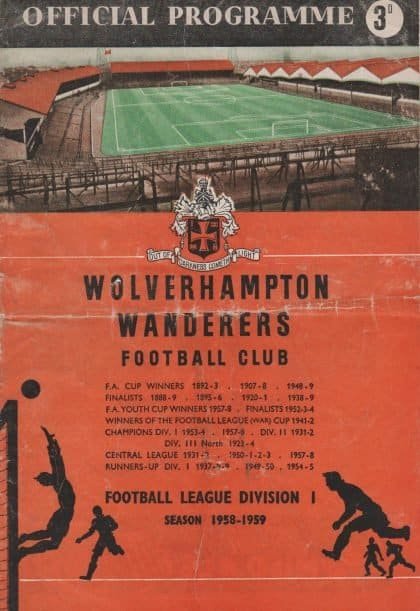 Wolverhampton Wanderers v Nottingham Forest 23-Aug-1958