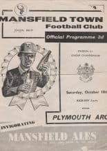 Mansfield Town v Plymouth Argyle  18-Oct-1958