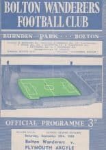 Bolton Wanderers v Plymouth Argyle 26-Sep-1964