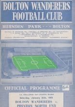 Bolton Wanderers v Preston North End  25-Jan-1964