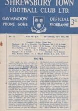 Shrewsbury Town v Queens Park Rangers  20-Oct-1956