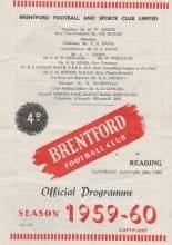 Brentford v Reading 16-Jan-1960