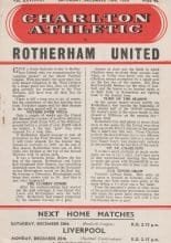 Charlton Athletic v Rotherham United  19-Dec-1959