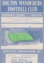 Bolton Wanderers v Rotherham United 24-Oct-1964