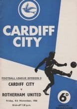 Cardiff City v Rotherham United  04-Nov-1966