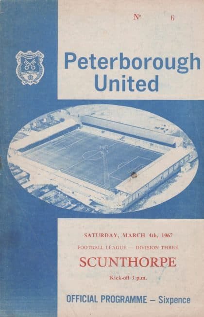 Peterborough United v Scunthorpe United  04-Mar-1967