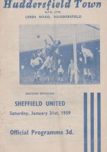 Huddersfield Town v Sheffield United  31-Jan-1959