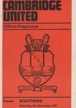 Cambridge United v Southend United 04-Dec-1971