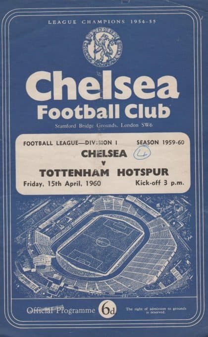 Chelsea v Tottenham Hotspur 15-Apr-1960