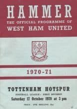 West Ham United v Tottenham Hotspur 17-Oct-1970