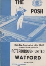 Peterborough United v Watford 04-Sep-1967