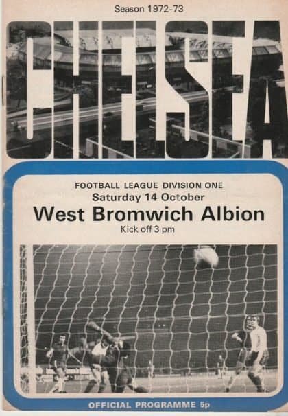 Chelsea v West Bromwich Albion 14-Oct-1972