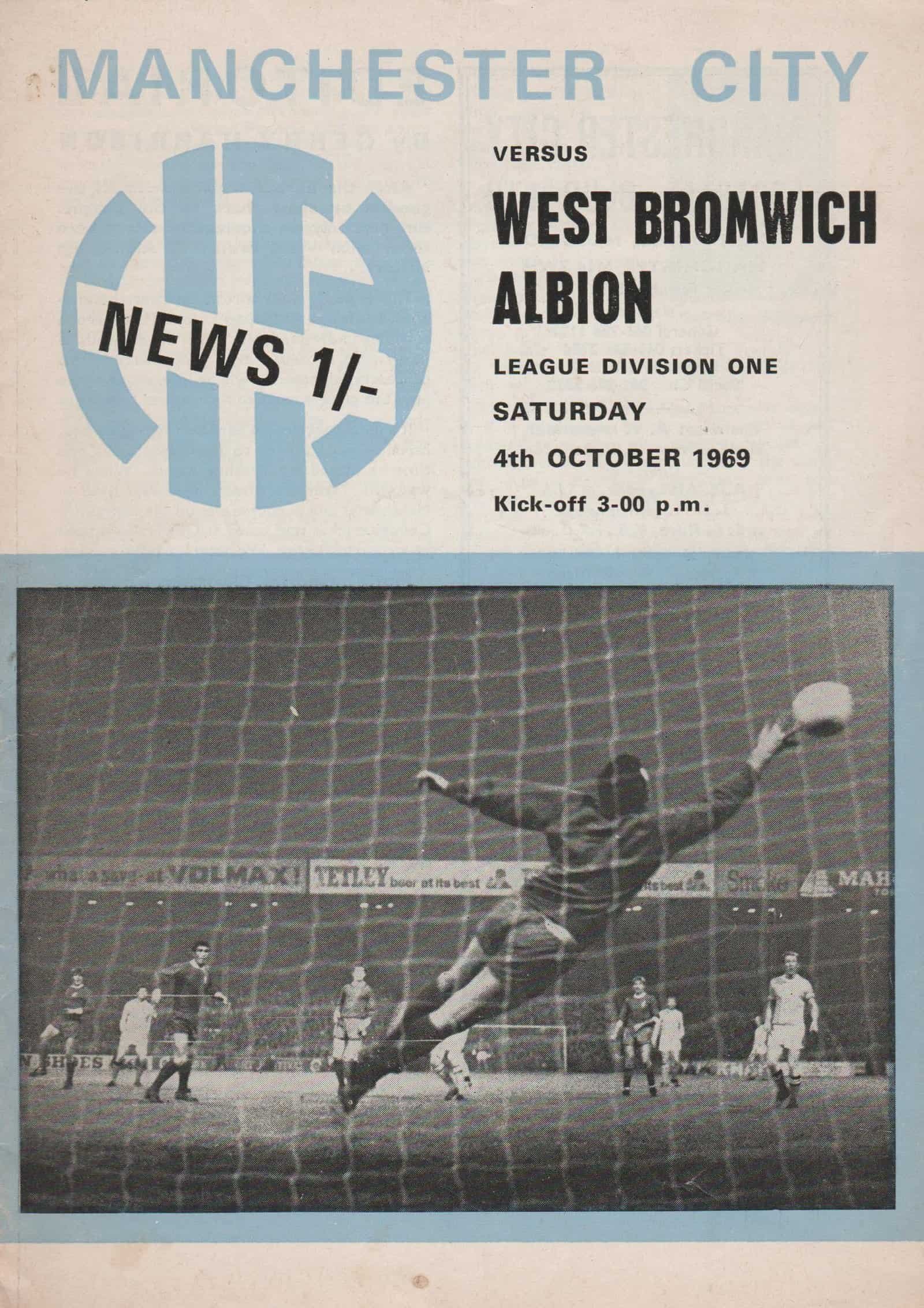 Manchester City v West Bromwich Albion 04-Oct-1969