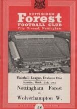 Nottingham Forest v Wolverhampton Wanderers  25-Mar-1961