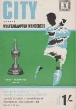 Manchester City v Wolverhampton Wanderers 14-Aug-1968