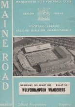 Manchester City v Wolverhampton Wanderers 25-Aug-1965