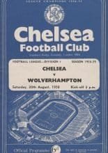Chelsea v Wolverhampton Wanderers 30-Aug-1958