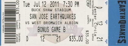 San Jose Earthquakes v West Bromwich Albion   12-July-2011