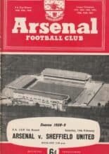 Arsenal v Sheffield United 14-Feb-1959