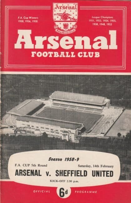 Arsenal v Sheffield United 14-Feb-1959