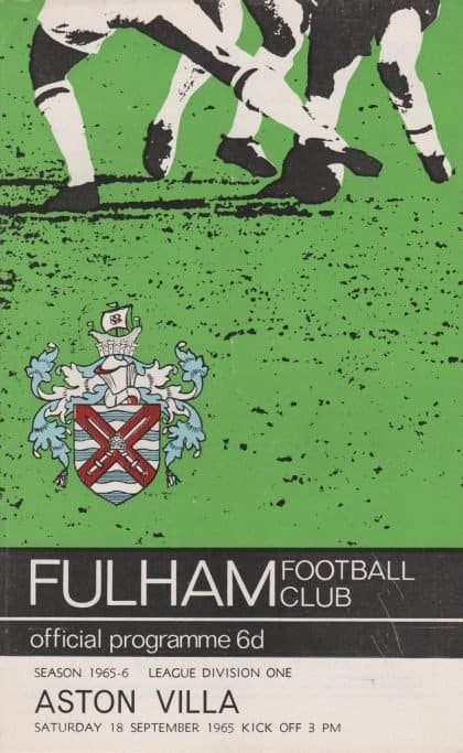 Fulham v Aston Villa  18-Sep-1965