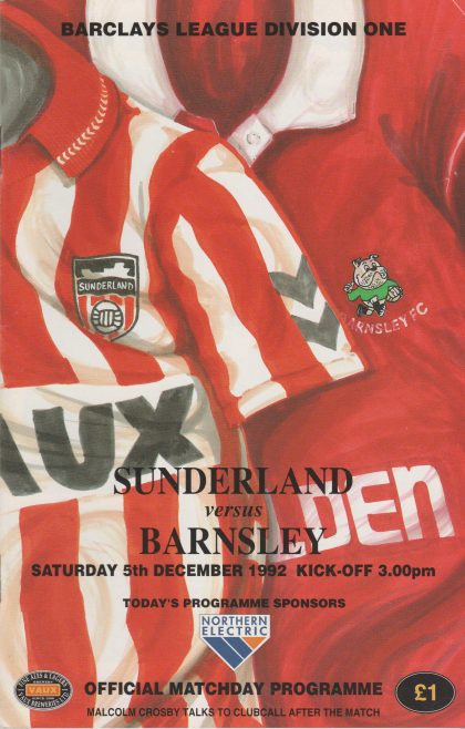 Sunderland v Barnsley  05-Dec-1992