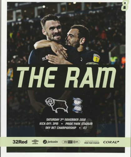 Derby County v Birmingham City 03-Nov-2018