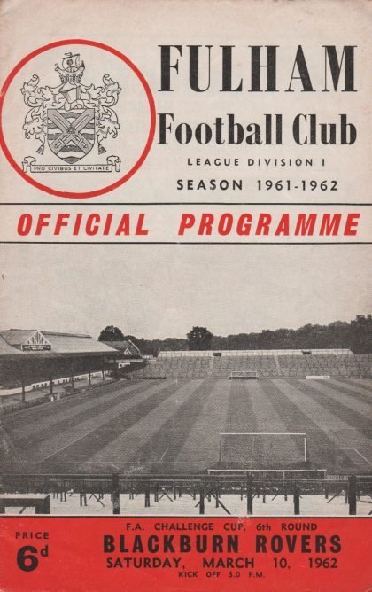 Fulham v Blackburn Rovers  10-Mar-1962