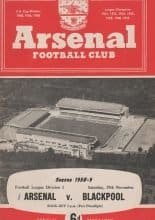 Arsenal v Blackpool 29-Nov-1958