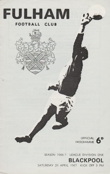 Fulham v Blackpool   29-Apr-1967