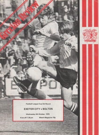 Exeter City v Bolton Wanderers 04-Oct-1978
