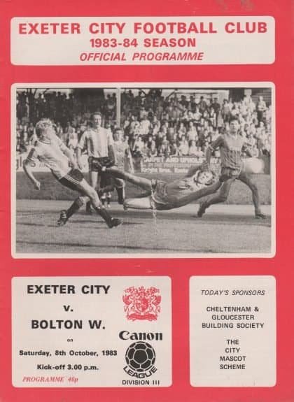Exeter City v Bolton Wanderers  08-Oct-1983