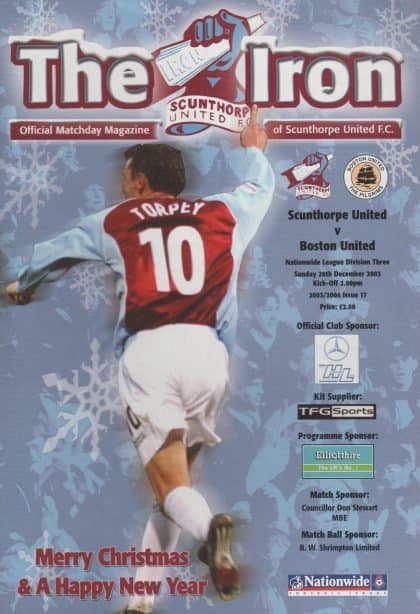 Scunthorpe United v Boston United 28-Dec-2003